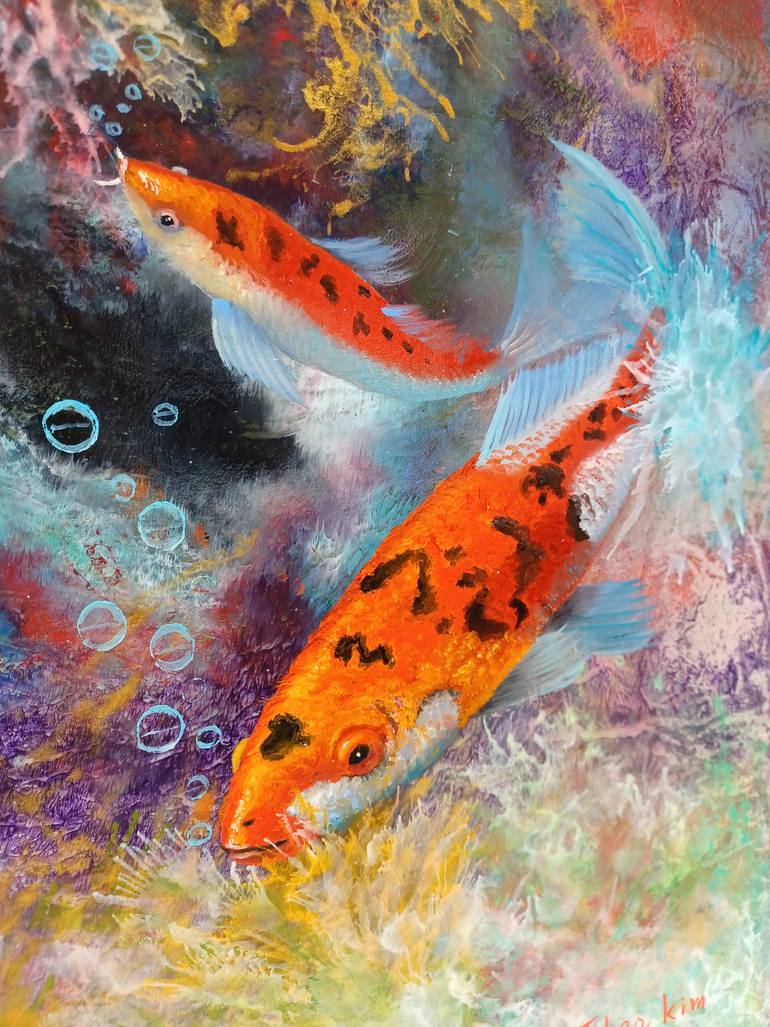 Original Abstract Expressionism Animal Painting by Jihea Kim