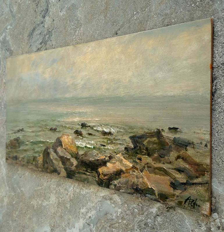 Original Impressionism Seascape Painting by Artem Bilobrovskyi
