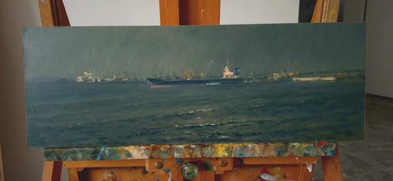 Original Impressionism Seascape Painting by Artem Bilobrovskyi