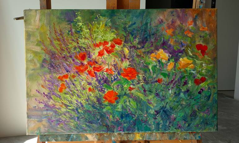 Original Impressionism Floral Painting by Artem Bilobrovskyi