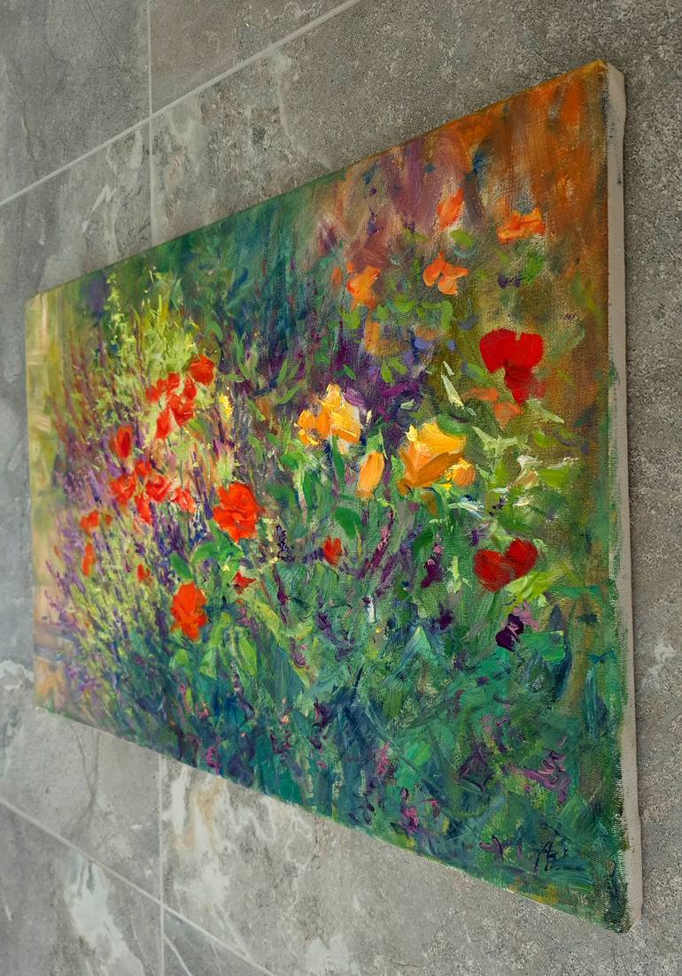 Original Impressionism Floral Painting by Artem Bilobrovskyi