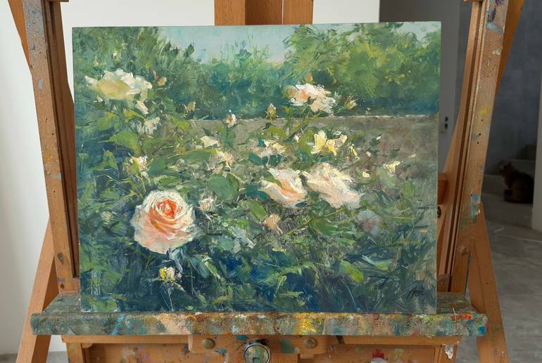 Original Impressionism Floral Painting by Artem Bilobrovskyi