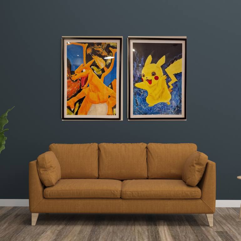 Original Art Nouveau Animal Painting by Sergio Cro