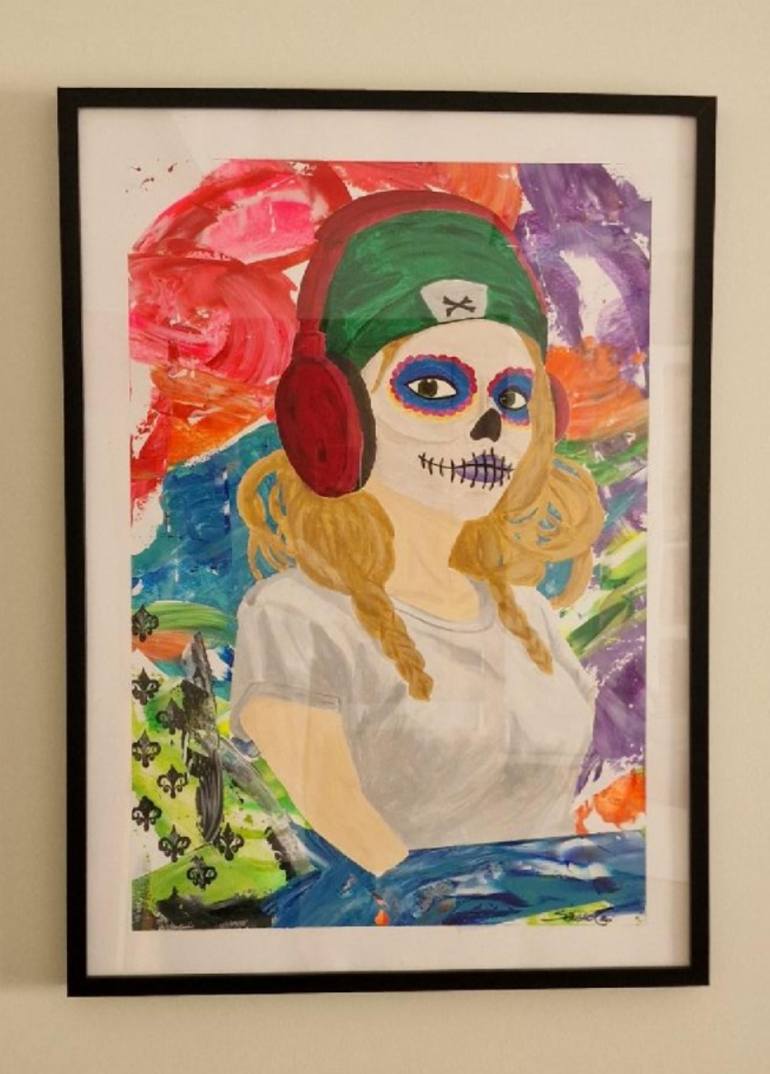 Original Abstract Expressionism Pop Culture/Celebrity Painting by Sergio Cro