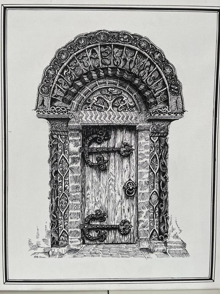 Original Black & White Architecture Drawing by Kashaf Mazhar