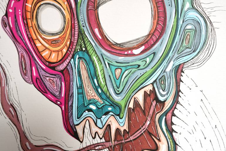 Original Surrealism Fantasy Drawing by Elisa Hoven