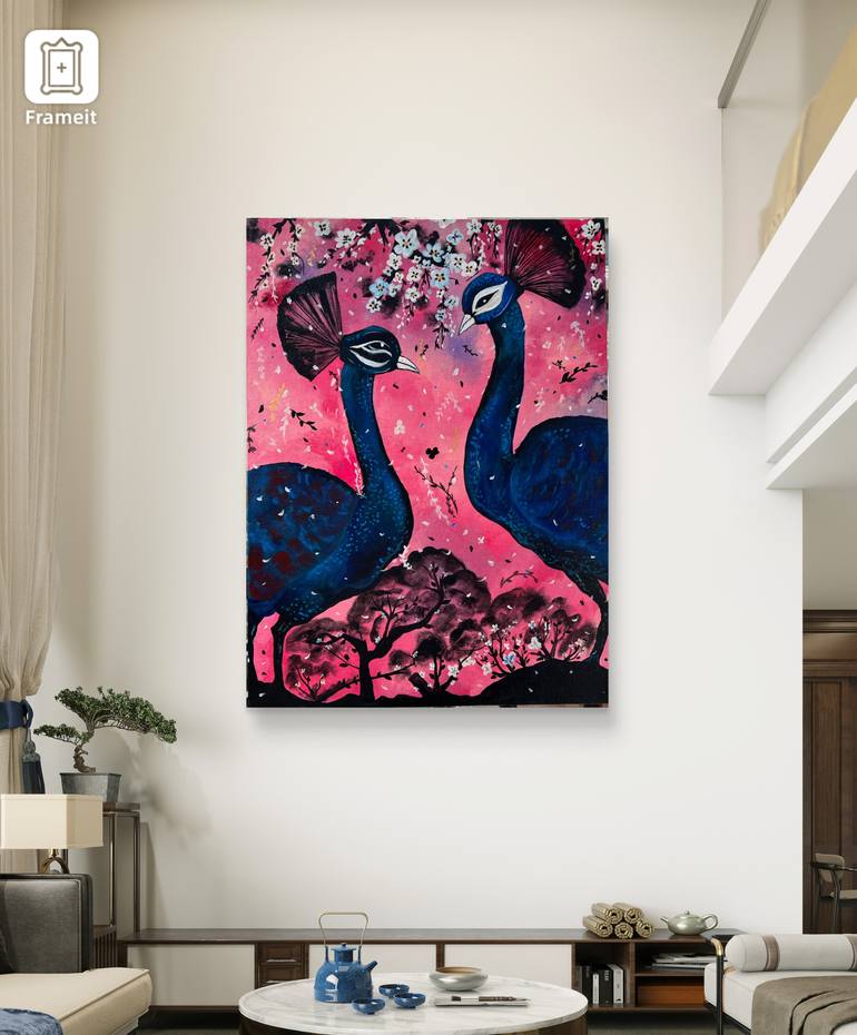 Original Impressionism Nature Painting by Wisteria Paints