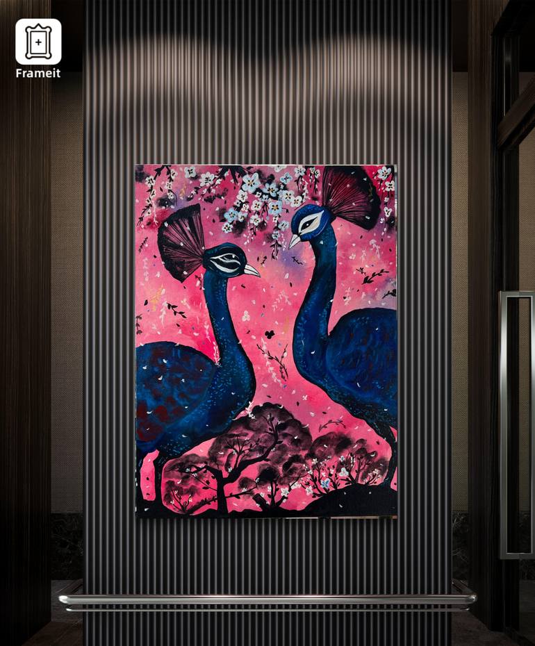 Original Impressionism Nature Painting by Wisteria Paints