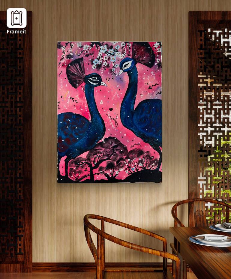 Original Impressionism Nature Painting by Wisteria Paints
