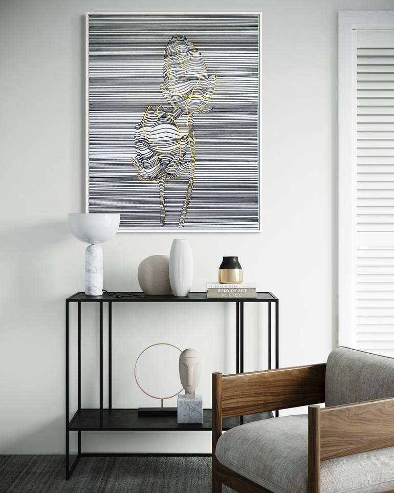 Original Abstract Botanic Drawing by Tori Grin