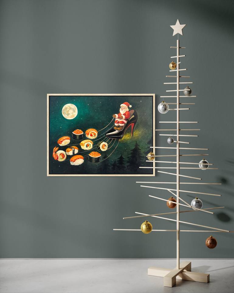 Original Pop Art Christmas Painting by Tori Grin