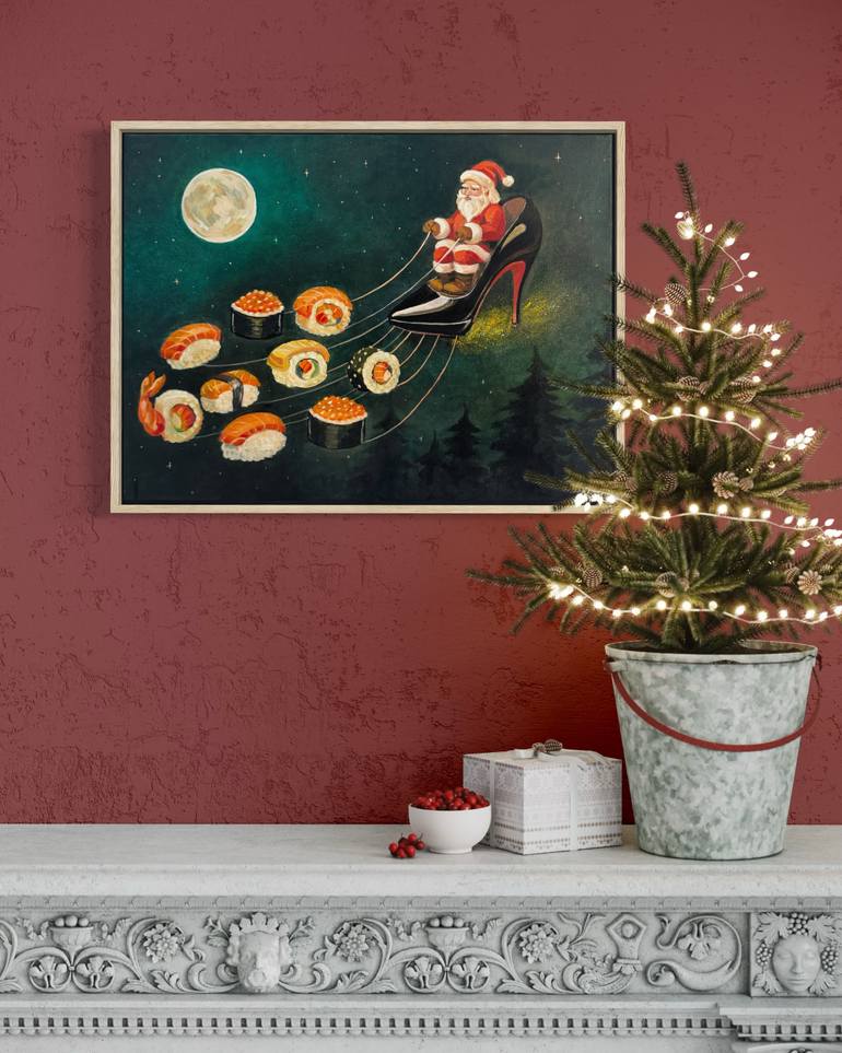 Original Pop Art Christmas Painting by Tori Grin