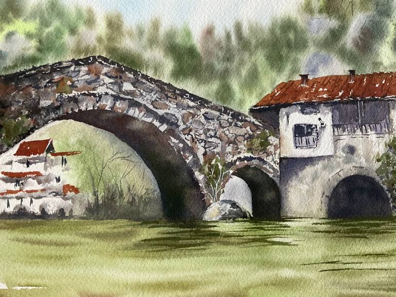 Original Impressionism Architecture Painting by Natalya Gulina