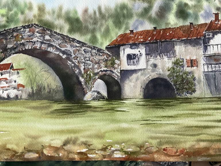 Original Impressionism Architecture Painting by Natalya Gulina