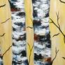 Birch painted in acrylic on canvas