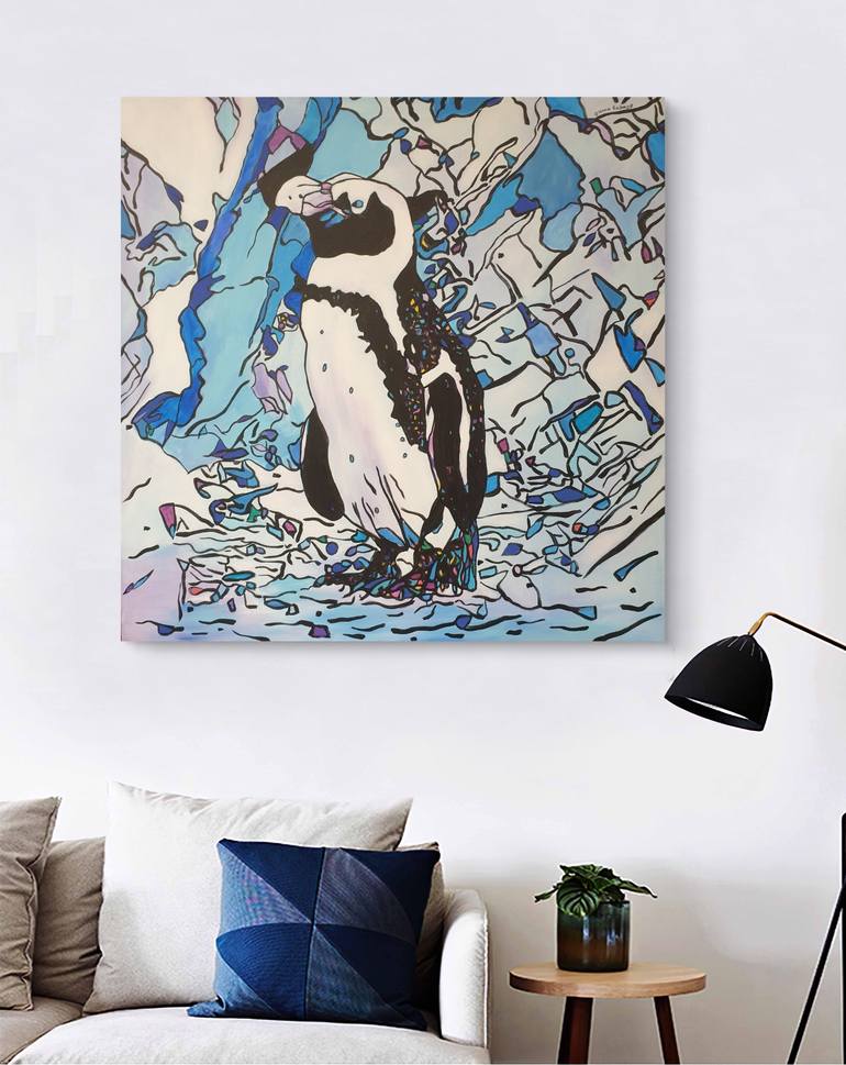 Original Abstract Animal Painting by Yanina Grabek