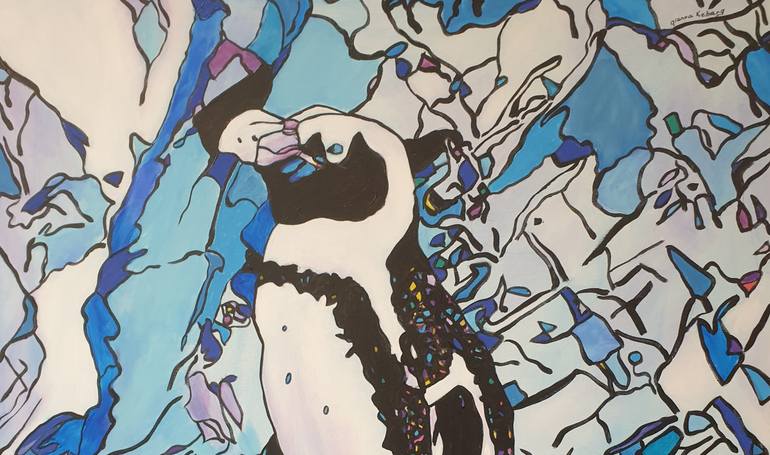 Original Abstract Animal Painting by Yanina Grabek