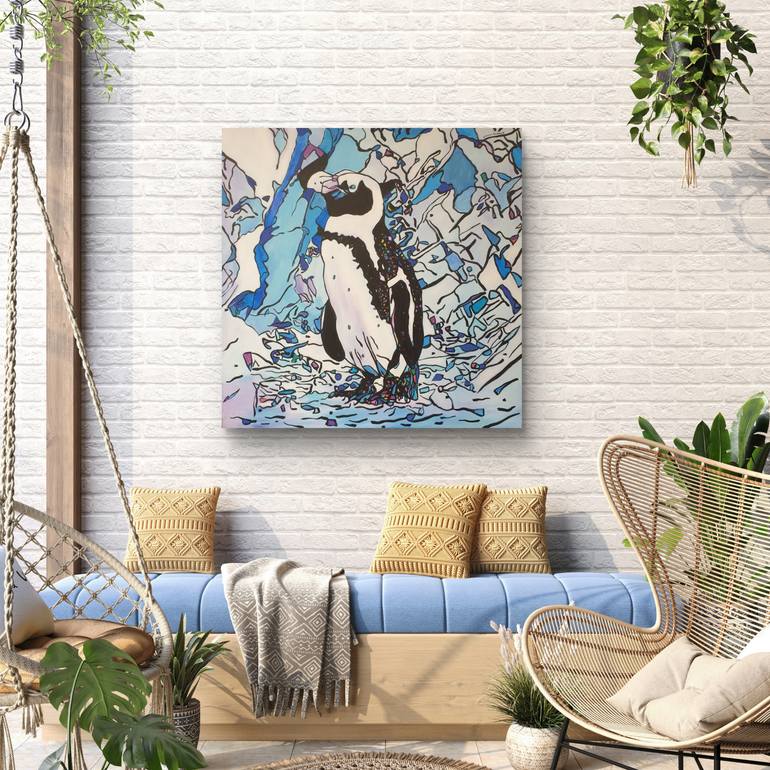 Original Abstract Animal Painting by Yanina Grabek