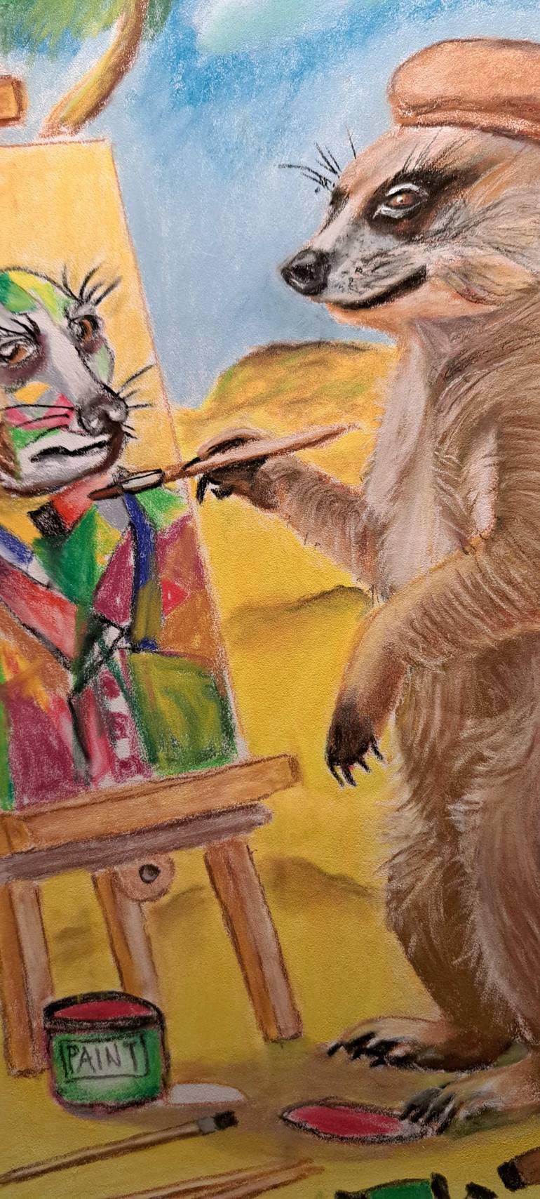 Original Pop Art Animal Drawing by Johann Greeff