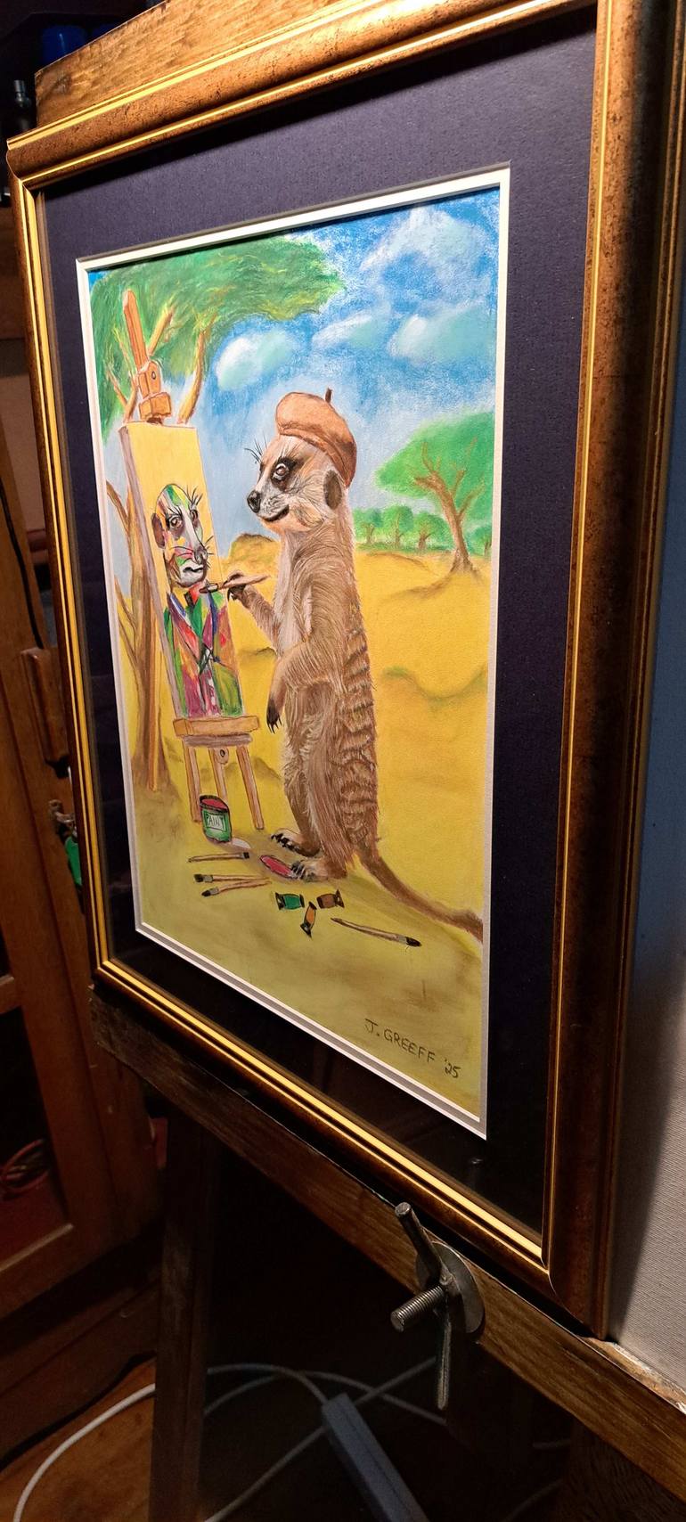 Original Pop Art Animal Drawing by Johann Greeff