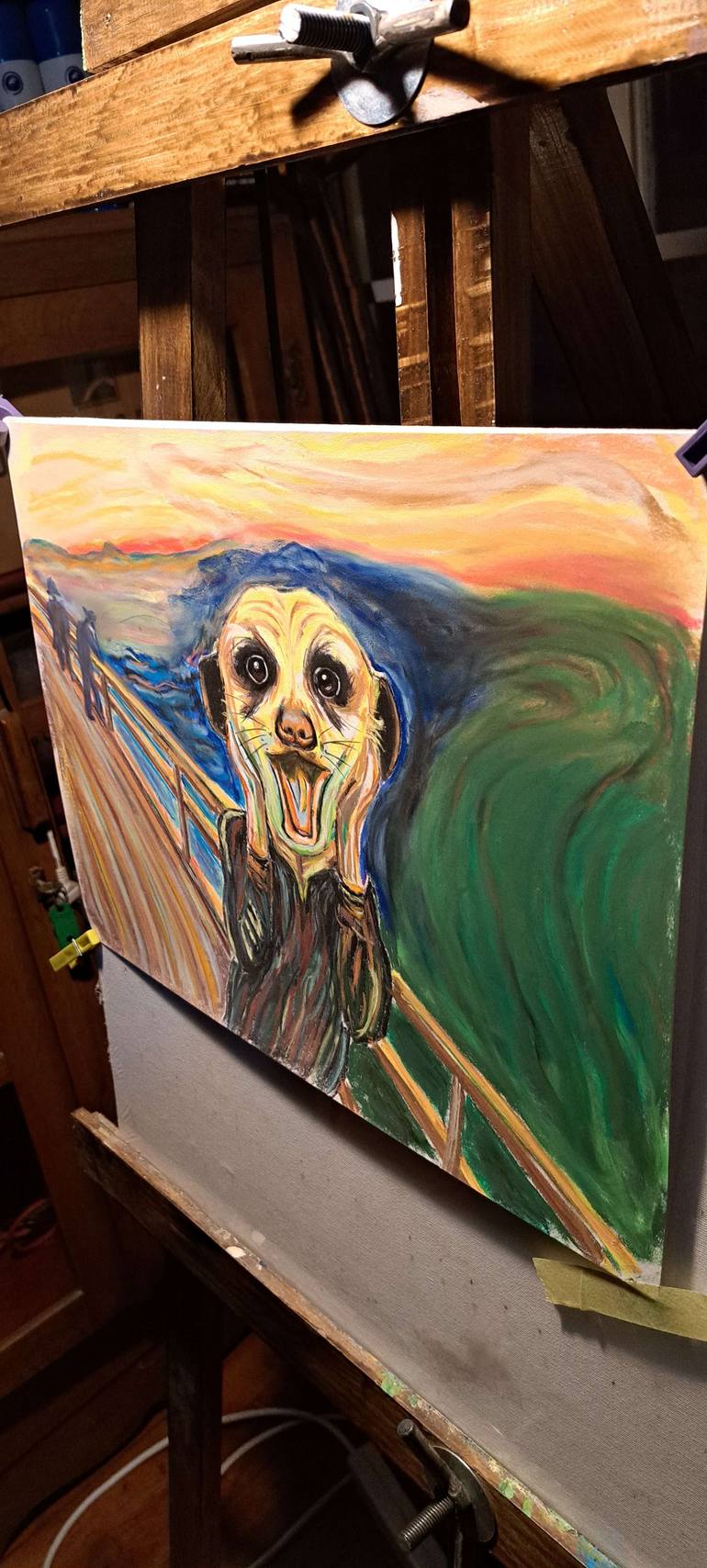 Original Abstract Expressionism Animal Mixed Media by Johann Greeff