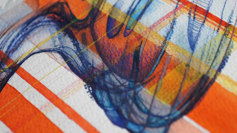 Original Abstract Expressionism Abstract Mixed Media by Francisco Orellana Lara