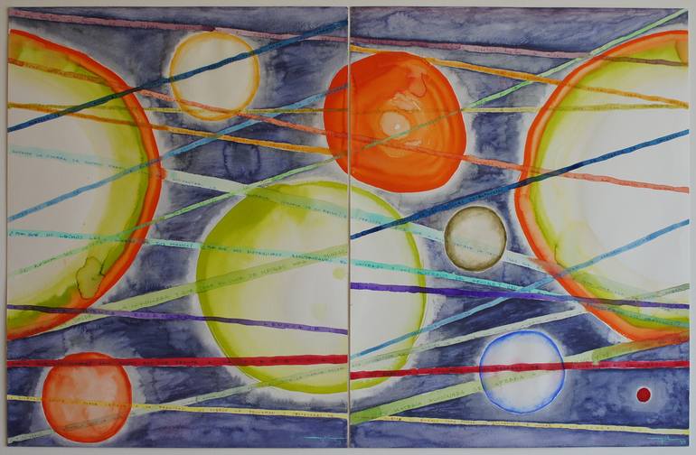 Original Abstract Expressionism Abstract Mixed Media by Francisco Orellana Lara