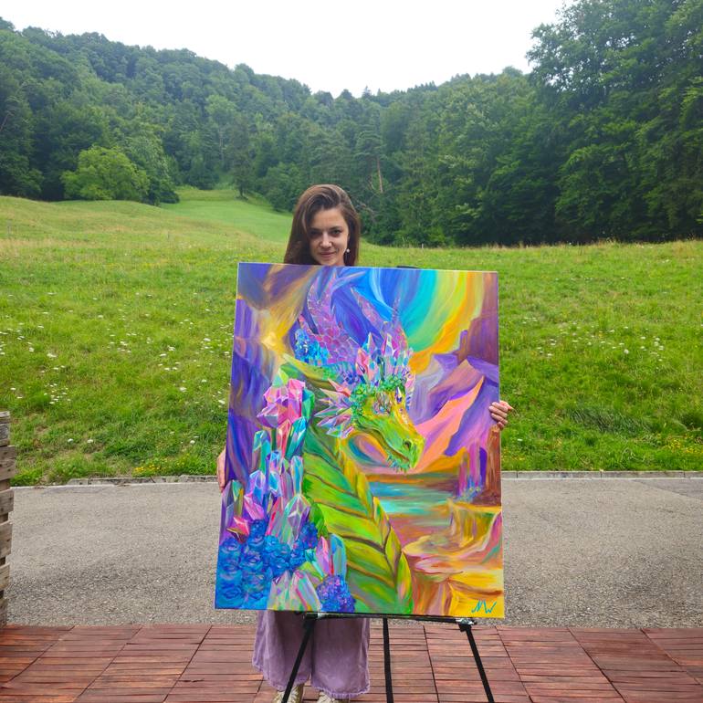 Original Surrealism Fantasy Painting by Natalia Wilkinson