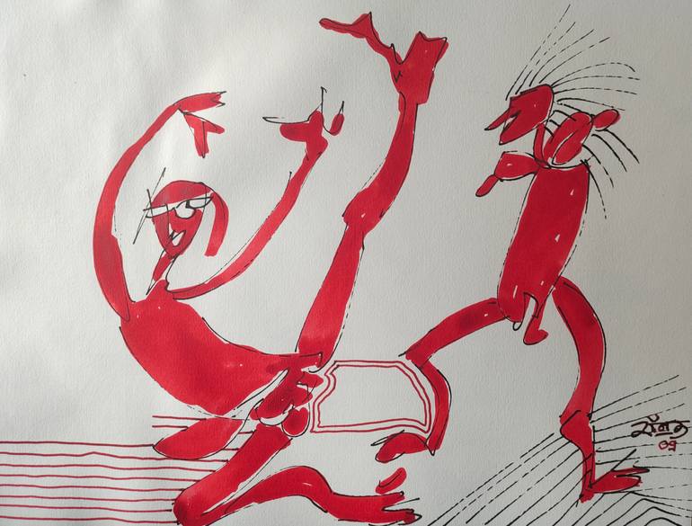 Erotic Drawing Kick Ass By Beautiful Nude Original Drawing by rounak rai