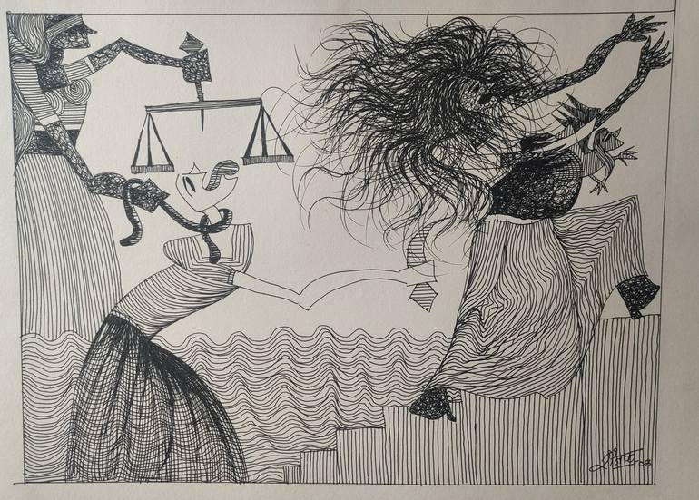 Mythological Drawing Bad Habits in Society Original Drawing by rounak rai