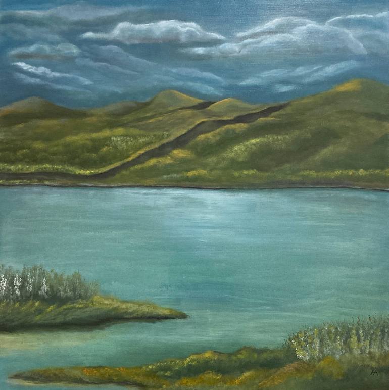 Original Landscape Painting by Happy Younan | Classicism Art on Canvas | The silent Lake