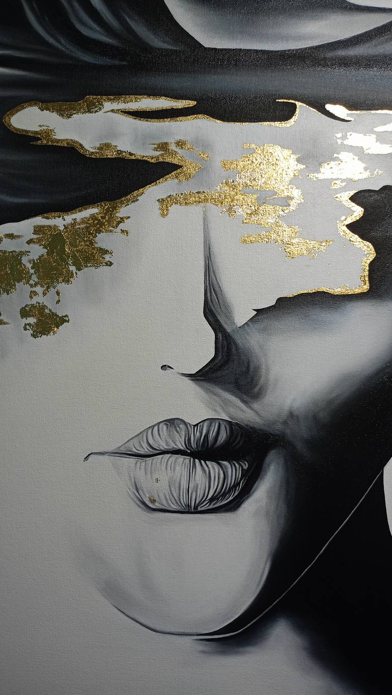 Original Art Deco People Painting by Divya Parmar