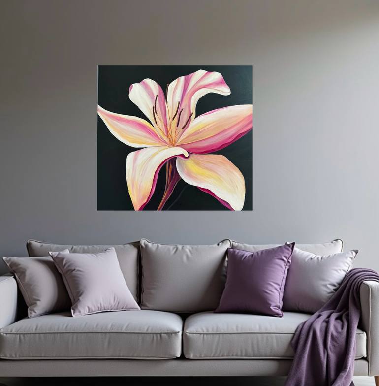 Original Abstract Expressionism Floral Painting by Stefka Kostova