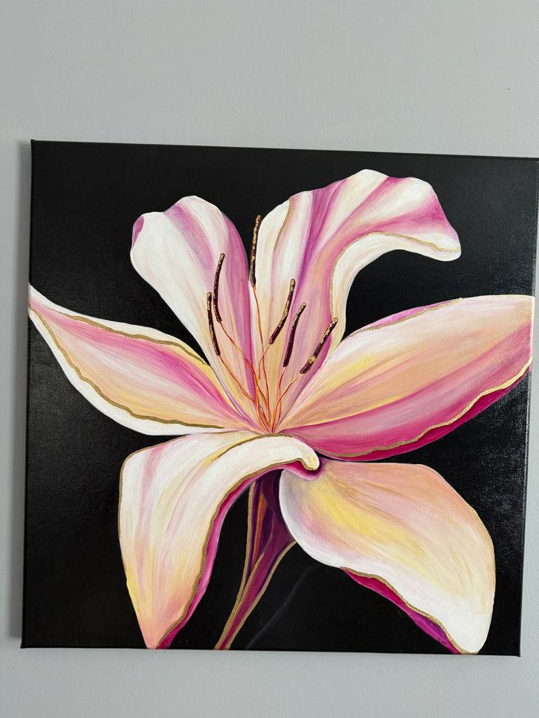 Original Abstract Expressionism Floral Painting by Stefka Kostova
