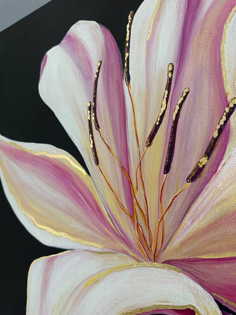 Original Abstract Expressionism Floral Painting by Stefka Kostova