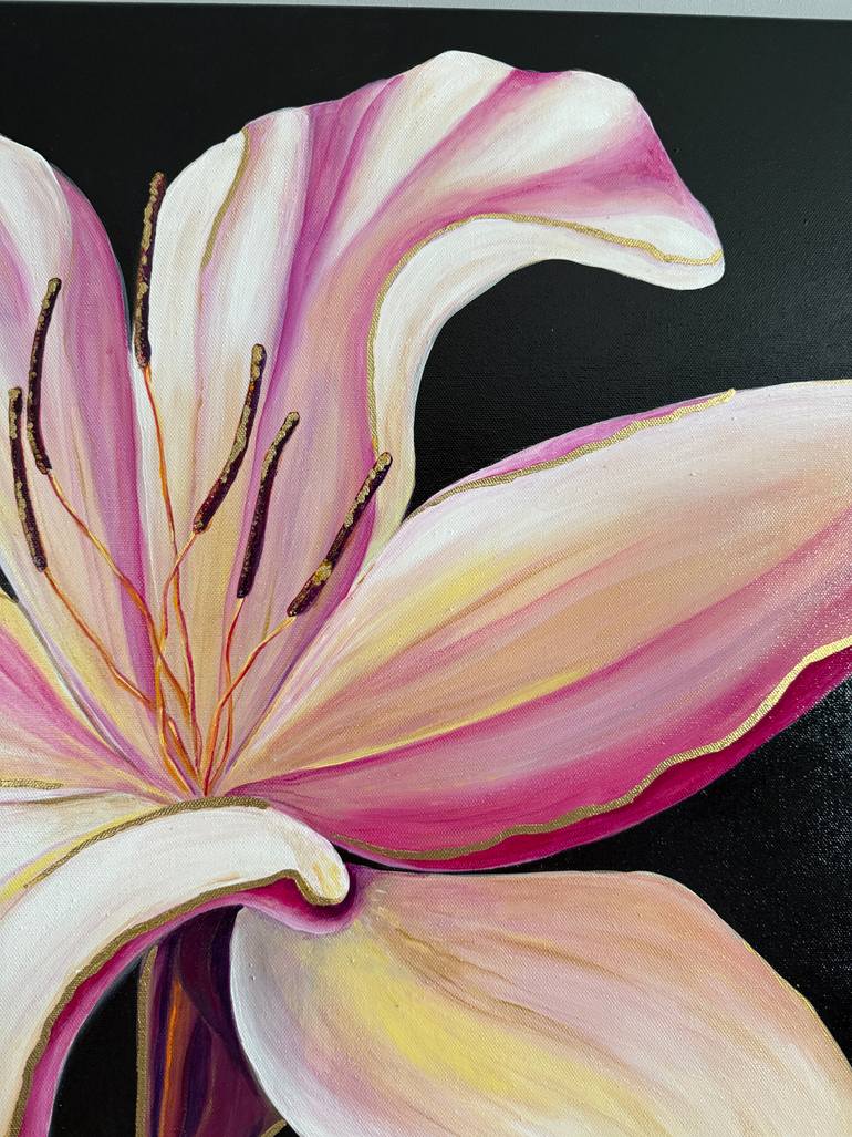 Original Abstract Expressionism Floral Painting by Stefka Kostova