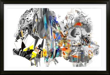 Original Abstract Expressionism Abstract Mixed Media by Hernan Paravic