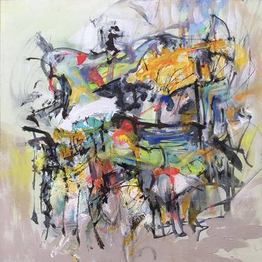 Original Abstract Expressionism Abstract Paintings by Hernan Paravic