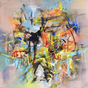 Original Abstract Expressionism Abstract Paintings by Hernan Paravic