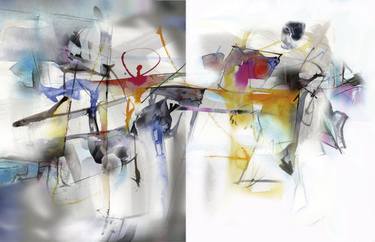 Original Abstract Expressionism Beach Paintings by Hernan Paravic