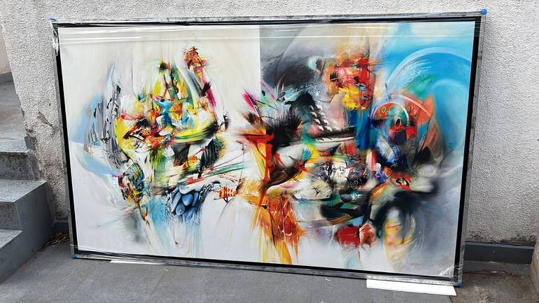 Original Abstract Expressionism Abstract Painting by Hernan Paravic