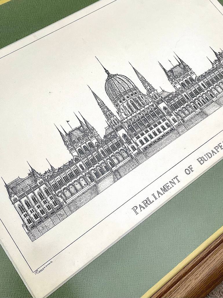 Original Realism Architecture Drawing by Olena Romazanova