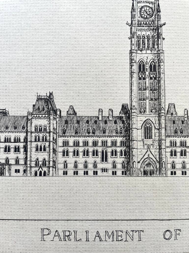 Original Realism Architecture Drawing by Olena Romazanova