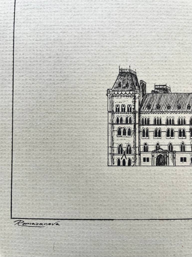 Original Realism Architecture Drawing by Olena Romazanova