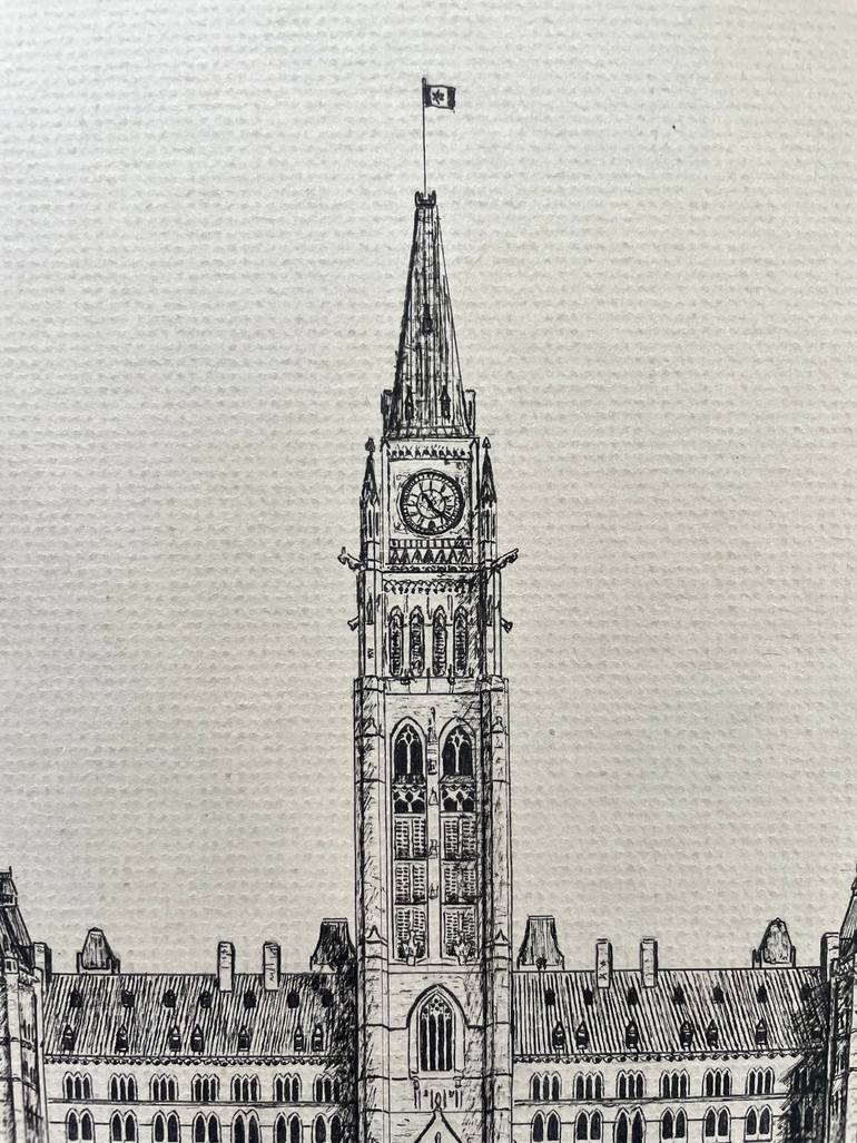 Original Realism Architecture Drawing by Olena Romazanova
