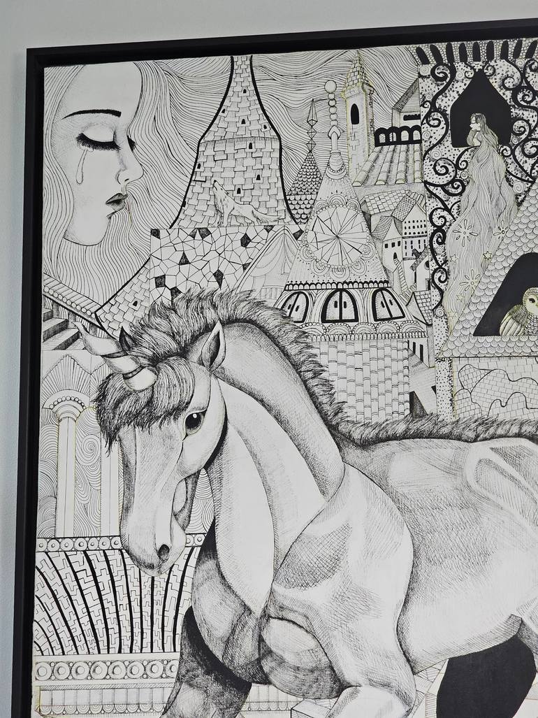 Original Contemporary Fantasy Drawing by Jion Tak