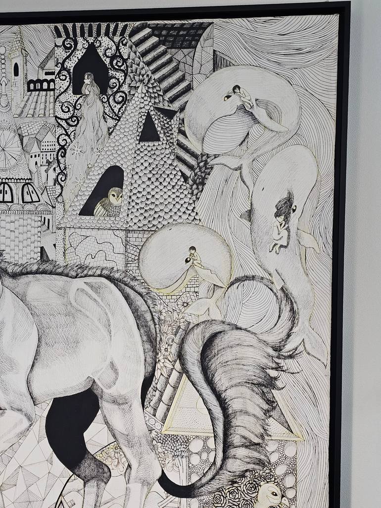 Original Contemporary Fantasy Drawing by Jion Tak