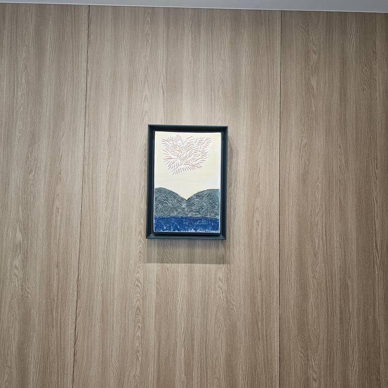 Original Abstract Nature Mixed Media by Jion Tak