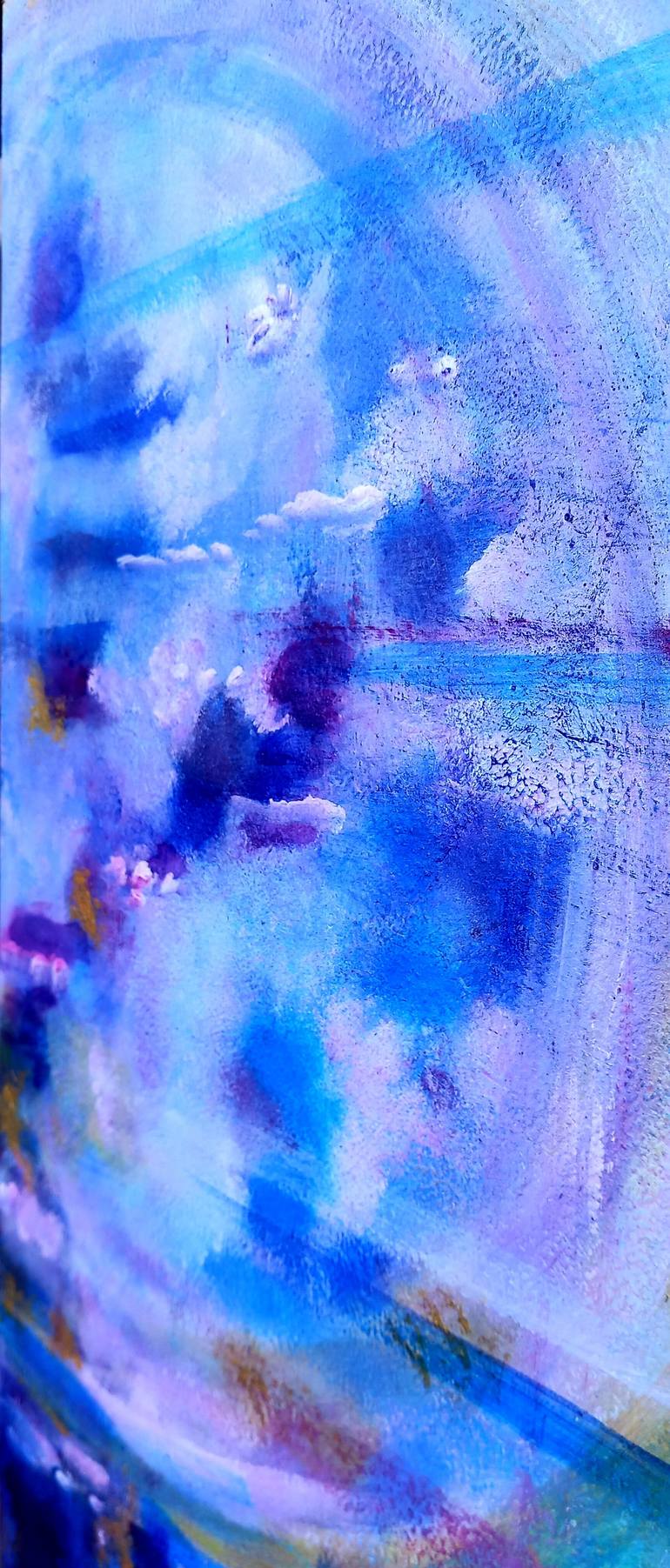 Original Abstract Expressionism Outer Space Painting by Lucia Luce