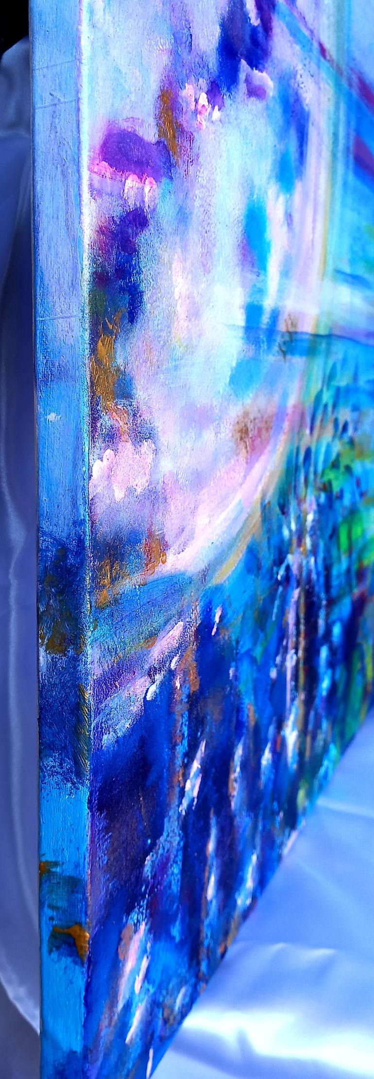 Original Abstract Expressionism Outer Space Painting by Lucia Luce